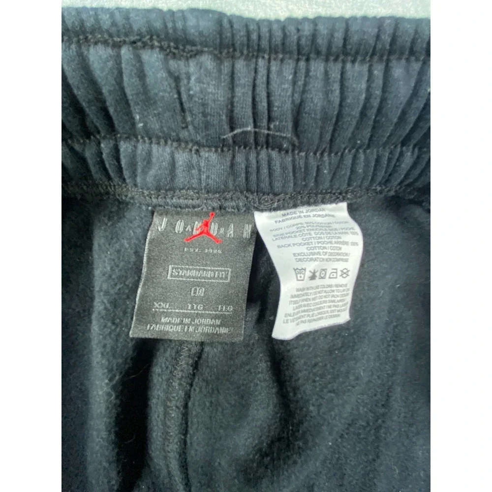 Nike Jordan Pants Mens 2XL XXL Flight Essentials Fleece Baseline Black Joggers